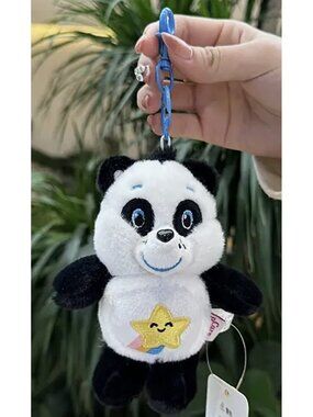 CARE BEARS Cousins PERFECT PANDA PLUSH DOLL KEYCHAIN Key Ring Chain FOB NEW